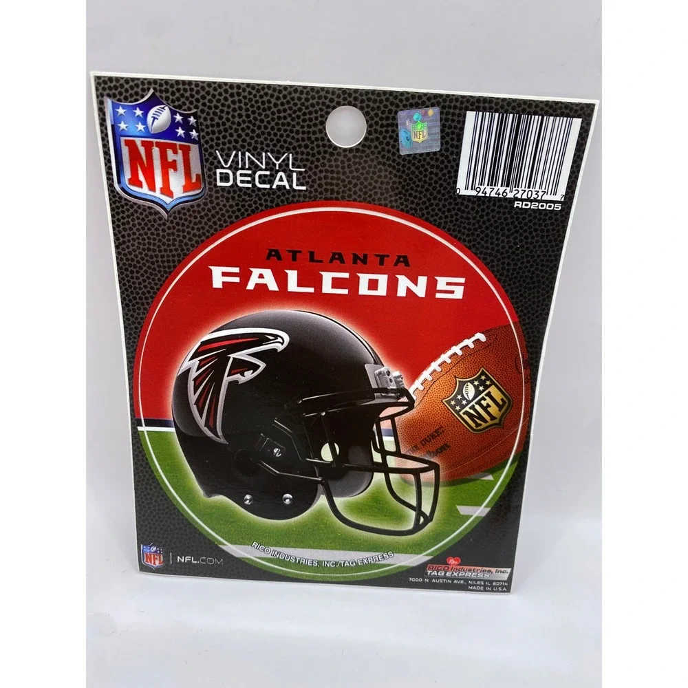 NFL Atlanta Falcons Vinyl Decal Helmet‎ Football Rico Industries Licensed
